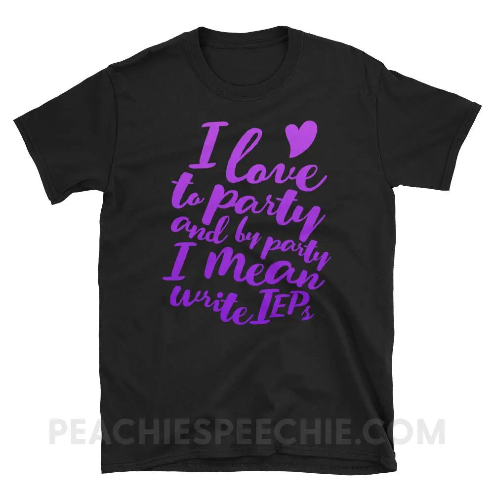 IEP Party Classic Tee - Black / M - T-Shirts & Tops peachiespeechie.com