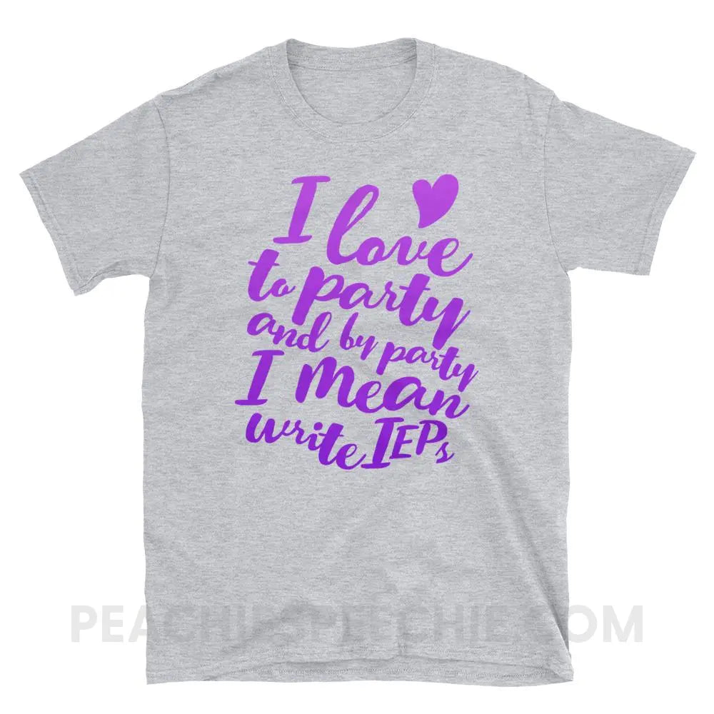 IEP Party Classic Tee - Sport Grey / S - T-Shirts & Tops peachiespeechie.com