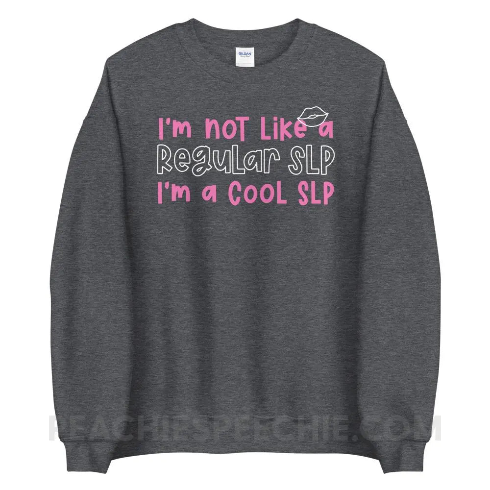 I’m A Cool SLP Classic Sweatshirt - Dark Heather / S - peachiespeechie.com