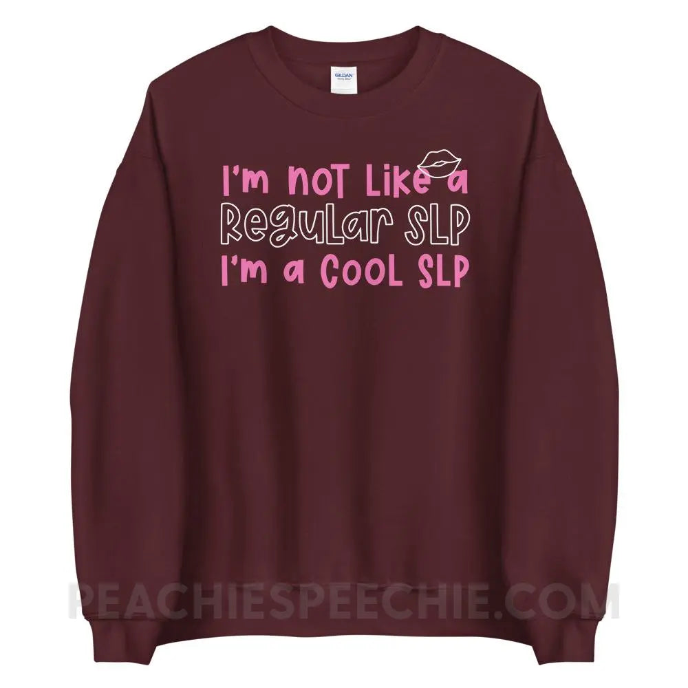 I’m A Cool SLP Classic Sweatshirt - Maroon / S - peachiespeechie.com