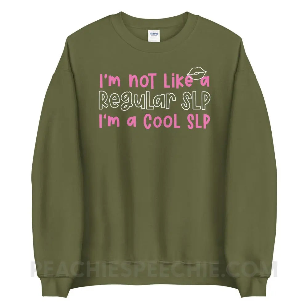 I’m A Cool SLP Classic Sweatshirt - Military Green / S - peachiespeechie.com