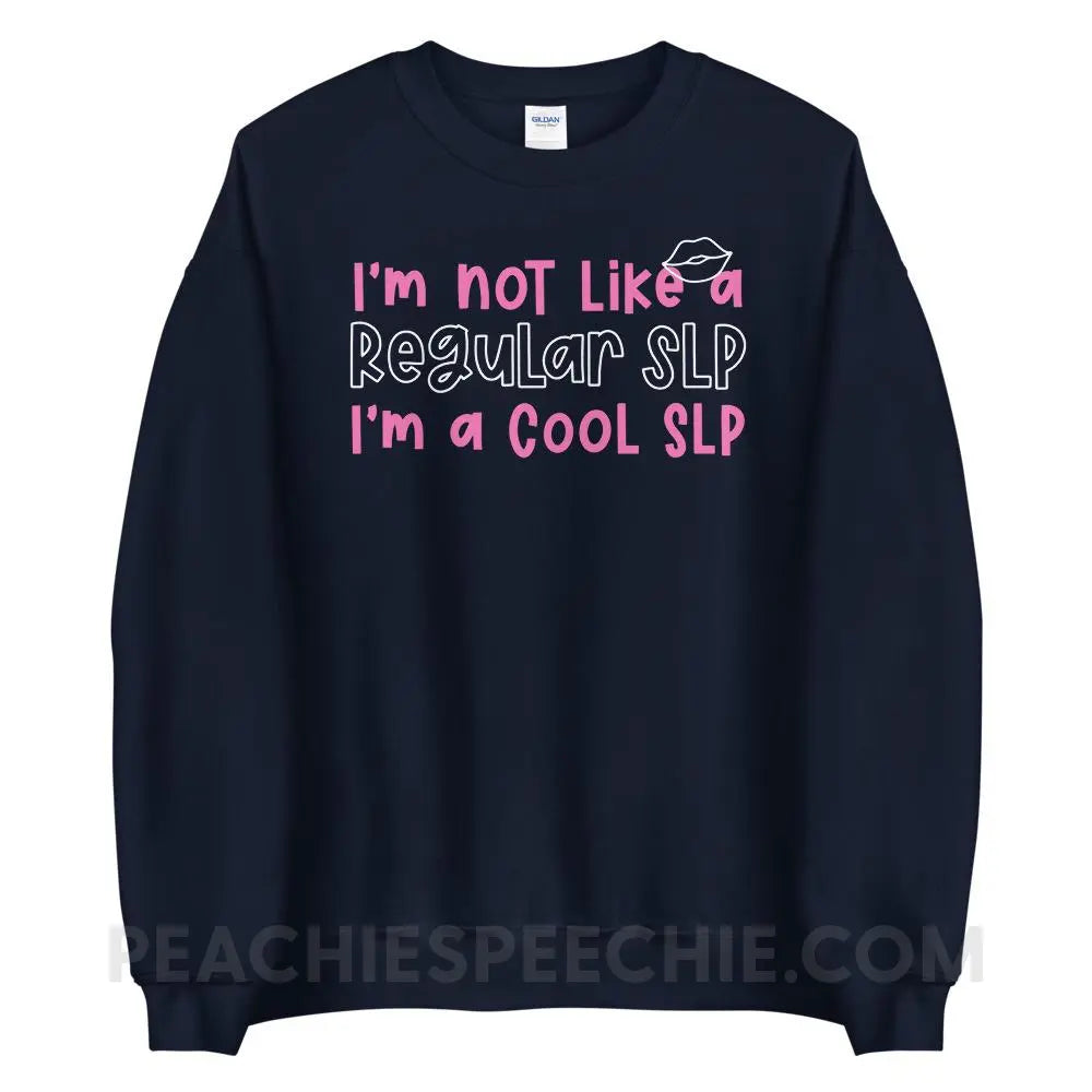 I’m A Cool SLP Classic Sweatshirt - Navy / S - peachiespeechie.com
