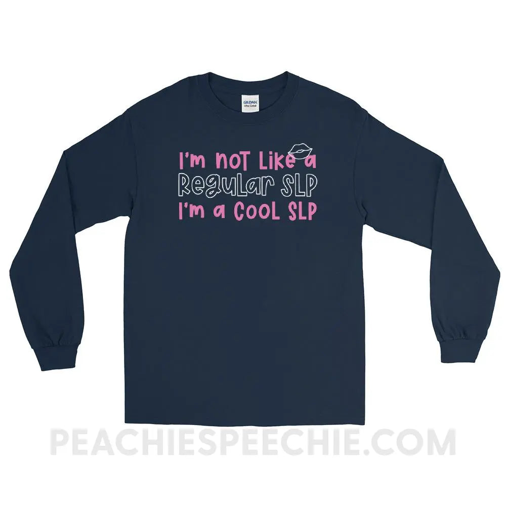 I’m A Cool SLP Long Sleeve Tee - Navy / S - peachiespeechie.com