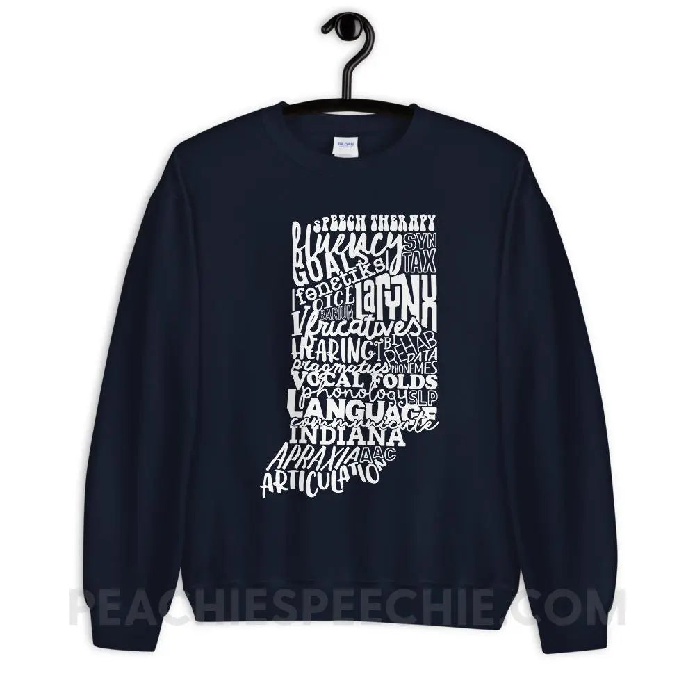 Indiana SLP Classic Sweatshirt - Navy / S - peachiespeechie.com