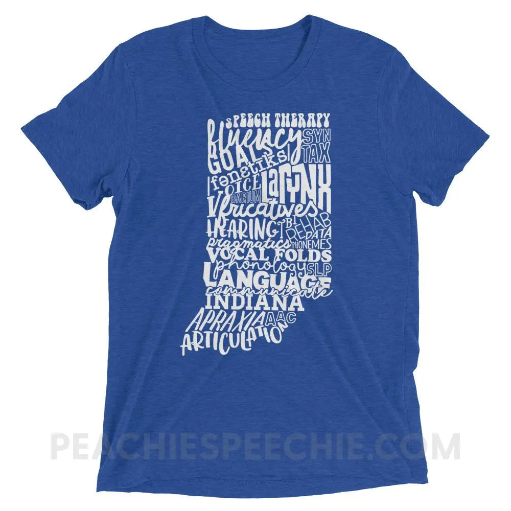 Indiana SLP Tri-Blend Tee - True Royal Triblend / XS - peachiespeechie.com