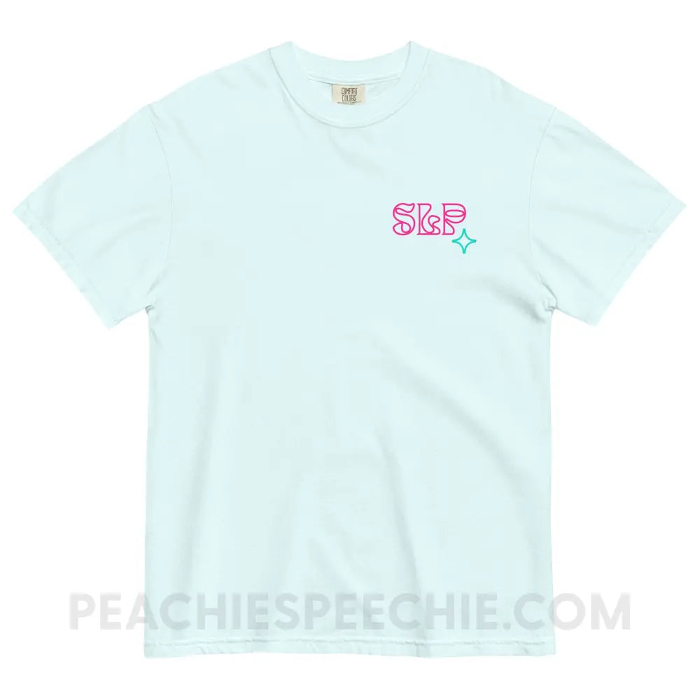 Intergalactic Speech Comfort Colors Tee - Chambray / S - peachiespeechie.com