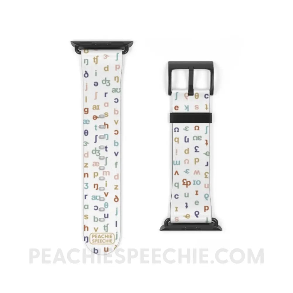 IPA Pattern Apple Watch Band - Black Matte / 41mm/ 40mm/ 38mm - Accessories peachiespeechie.com