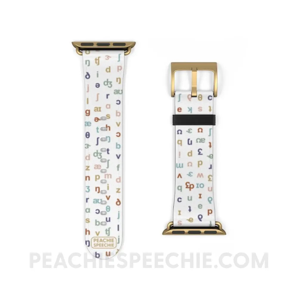 IPA Pattern Apple Watch Band - Gold Matte / 41mm/ 40mm/ 38mm - Accessories peachiespeechie.com