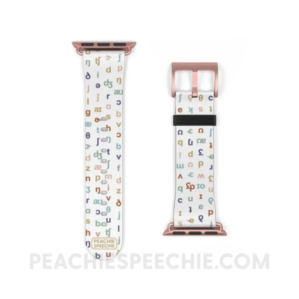 IPA Pattern Apple Watch Band - Rose Gold Matte / 41mm/ 40mm/ 38mm - Accessories peachiespeechie.com