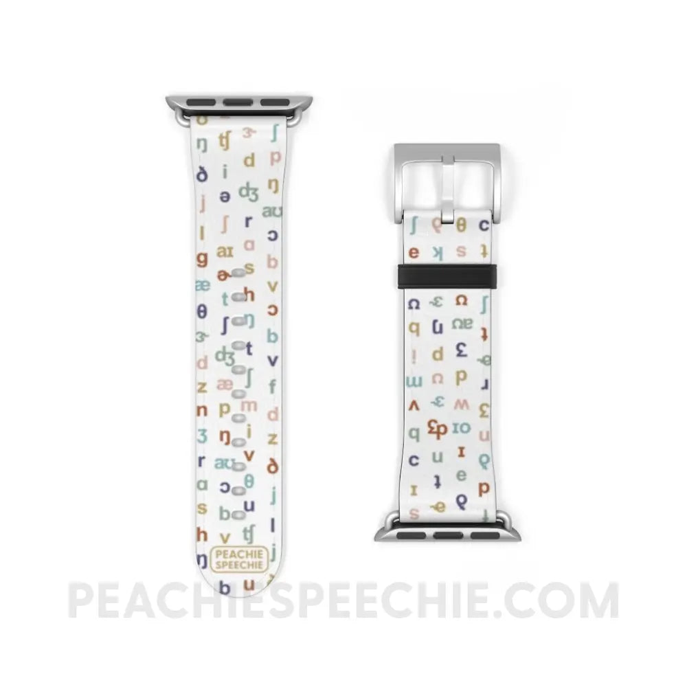 IPA Pattern Apple Watch Band - Silver Matte / 41mm/ 40mm/ 38mm - Accessories peachiespeechie.com