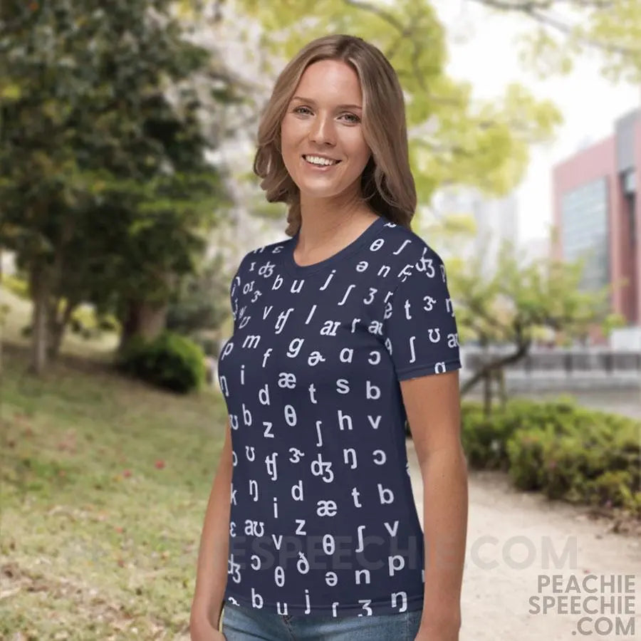 IPA Pattern Fitted Poly Tee - T-Shirts & Tops peachiespeechie.com