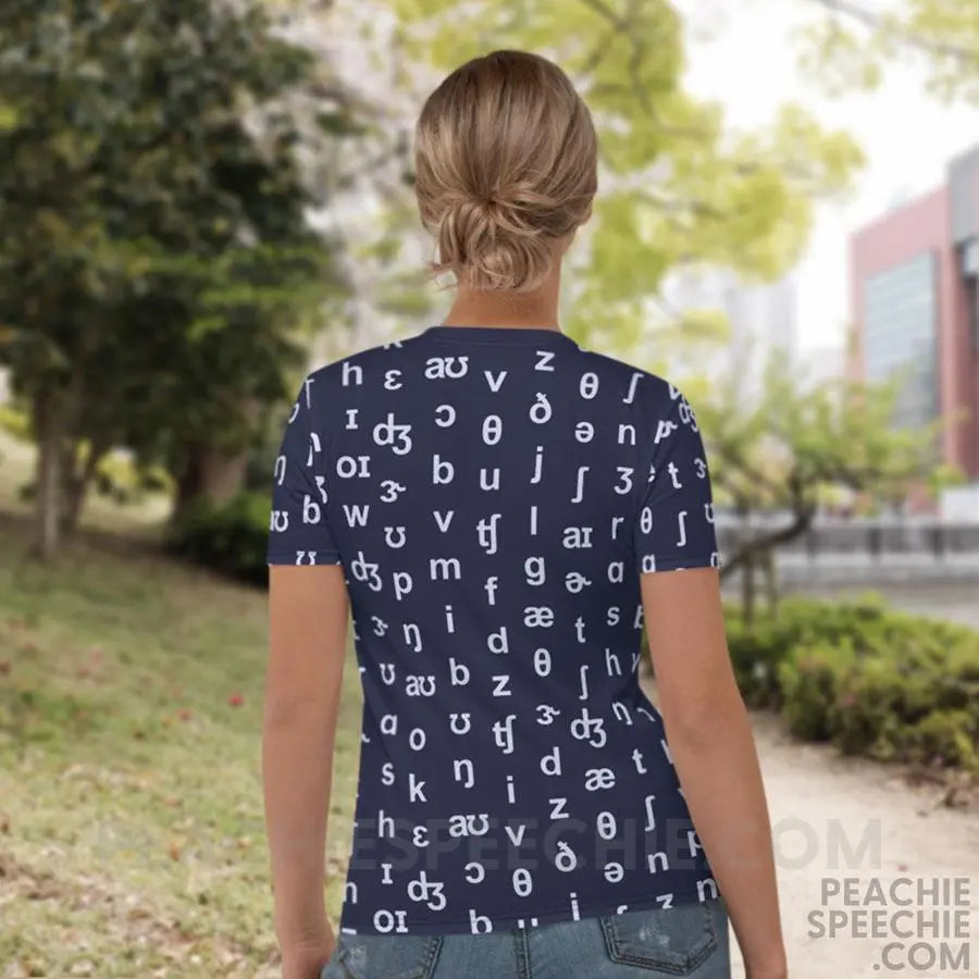 IPA Pattern Fitted Poly Tee - T-Shirts & Tops peachiespeechie.com