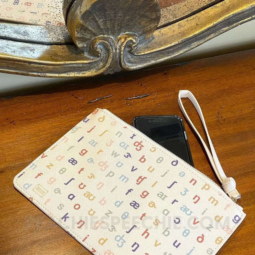 IPA Pattern Skinny Clutch - Bags peachiespeechie.com
