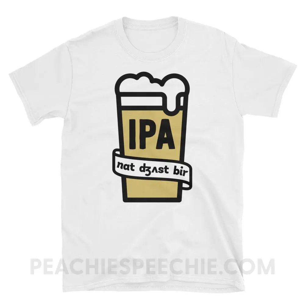 Not Just Beer Classic Tee - White / S - T-Shirts & Tops peachiespeechie.com