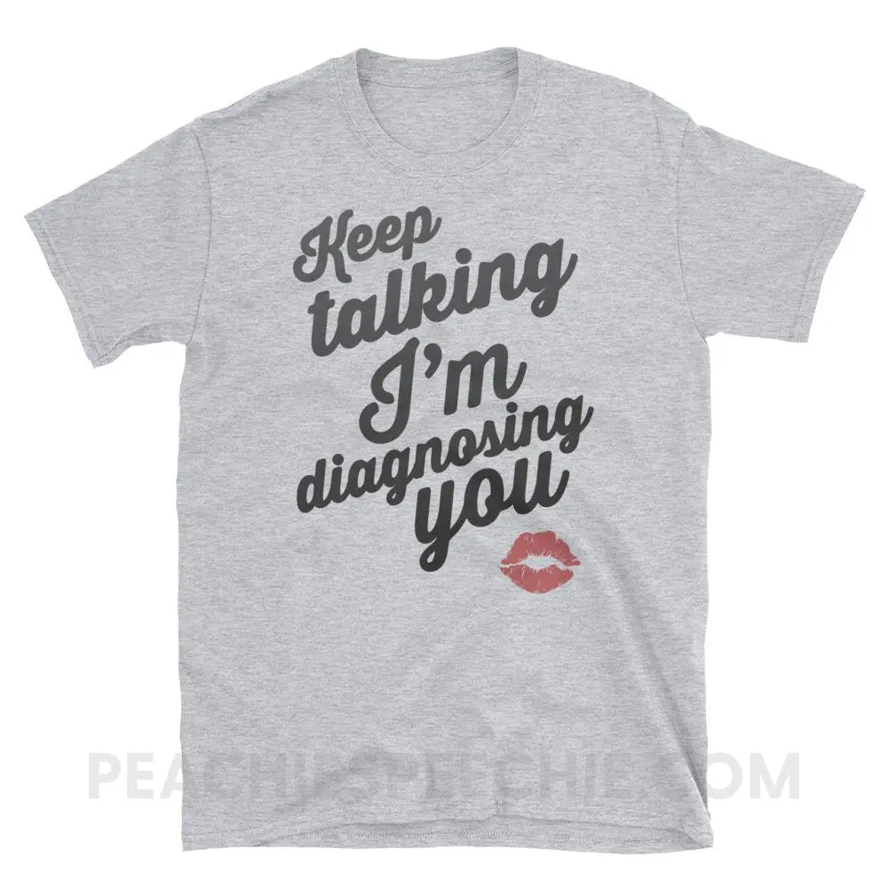 Keep Talking Classic Tee - Sport Grey / S - T-Shirts & Tops peachiespeechie.com
