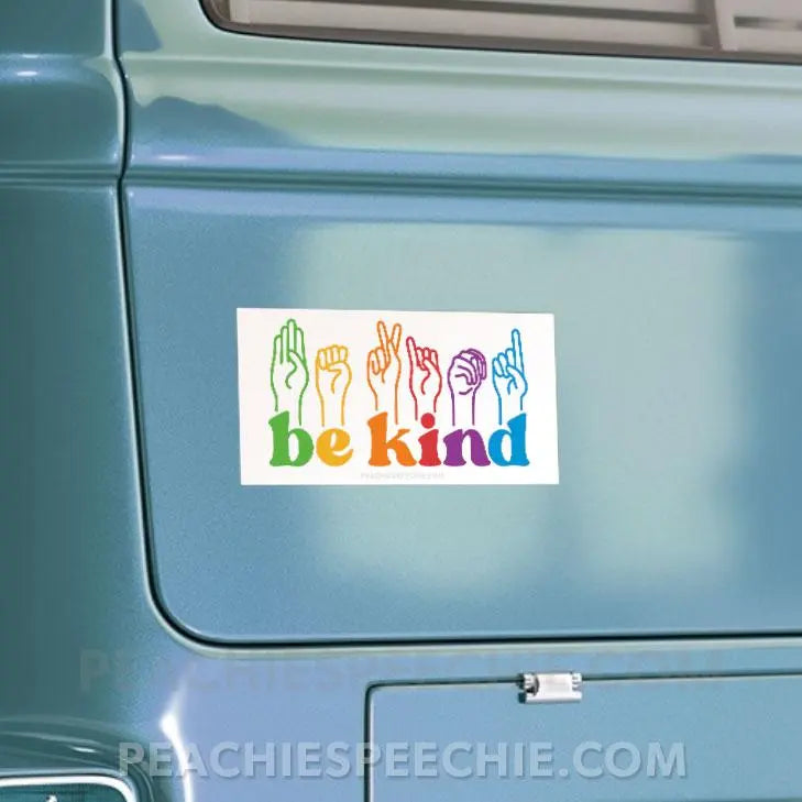 Be Kind Hands Bumper Sticker - Paper products peachiespeechie.com
