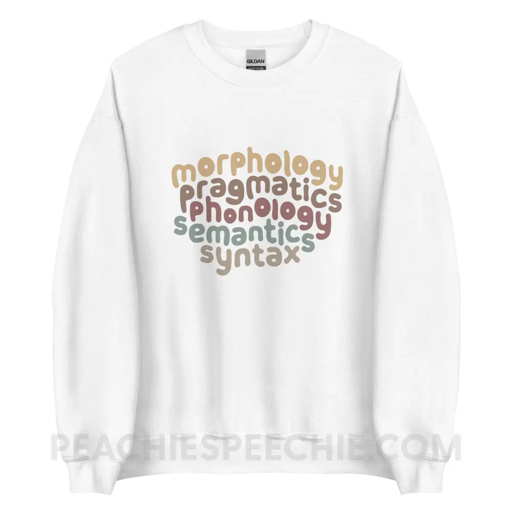 Language Domains Classic Sweatshirt - White / S - peachiespeechie.com