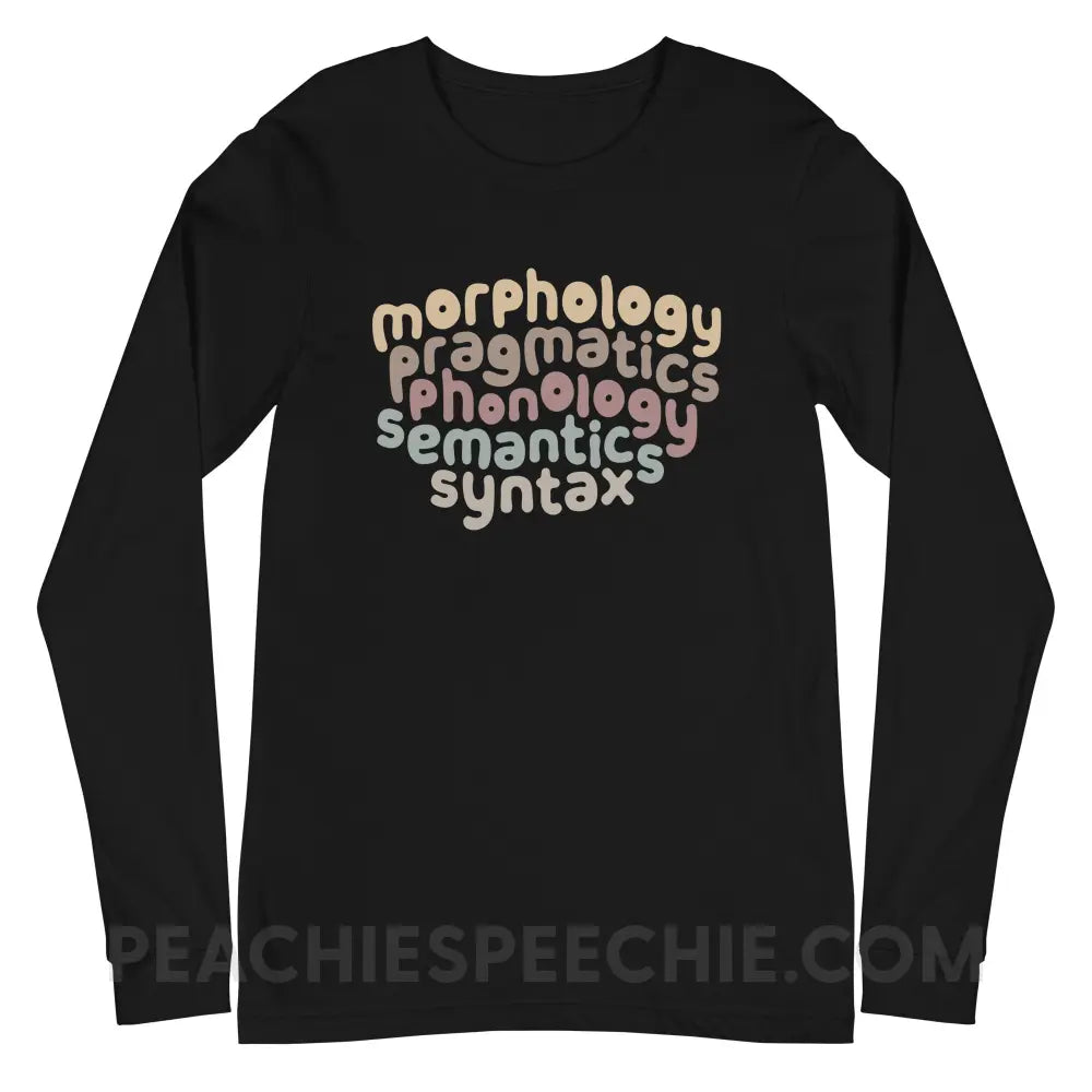 Language Domains Premium Long Sleeve - Black / XS - Long-sleeve peachiespeechie.com