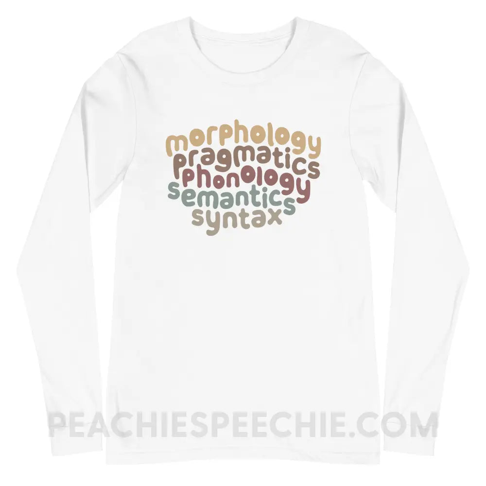 Language Domains Premium Long Sleeve - White / S - Long-sleeve peachiespeechie.com