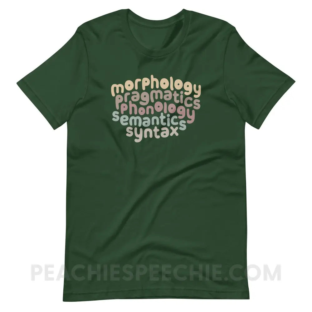 Language Domains Premium Soft Tee - Forest / S - T-Shirt peachiespeechie.com