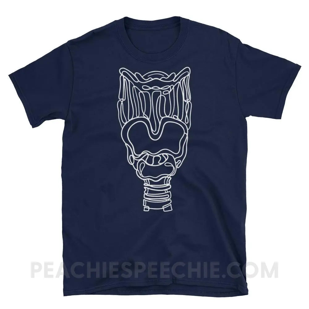 Larynx Classic Tee - Navy / S - T-Shirts & Tops peachiespeechie.com