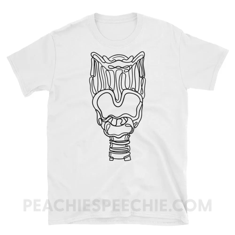 Larynx Classic Tee - White / S - T-Shirts & Tops peachiespeechie.com