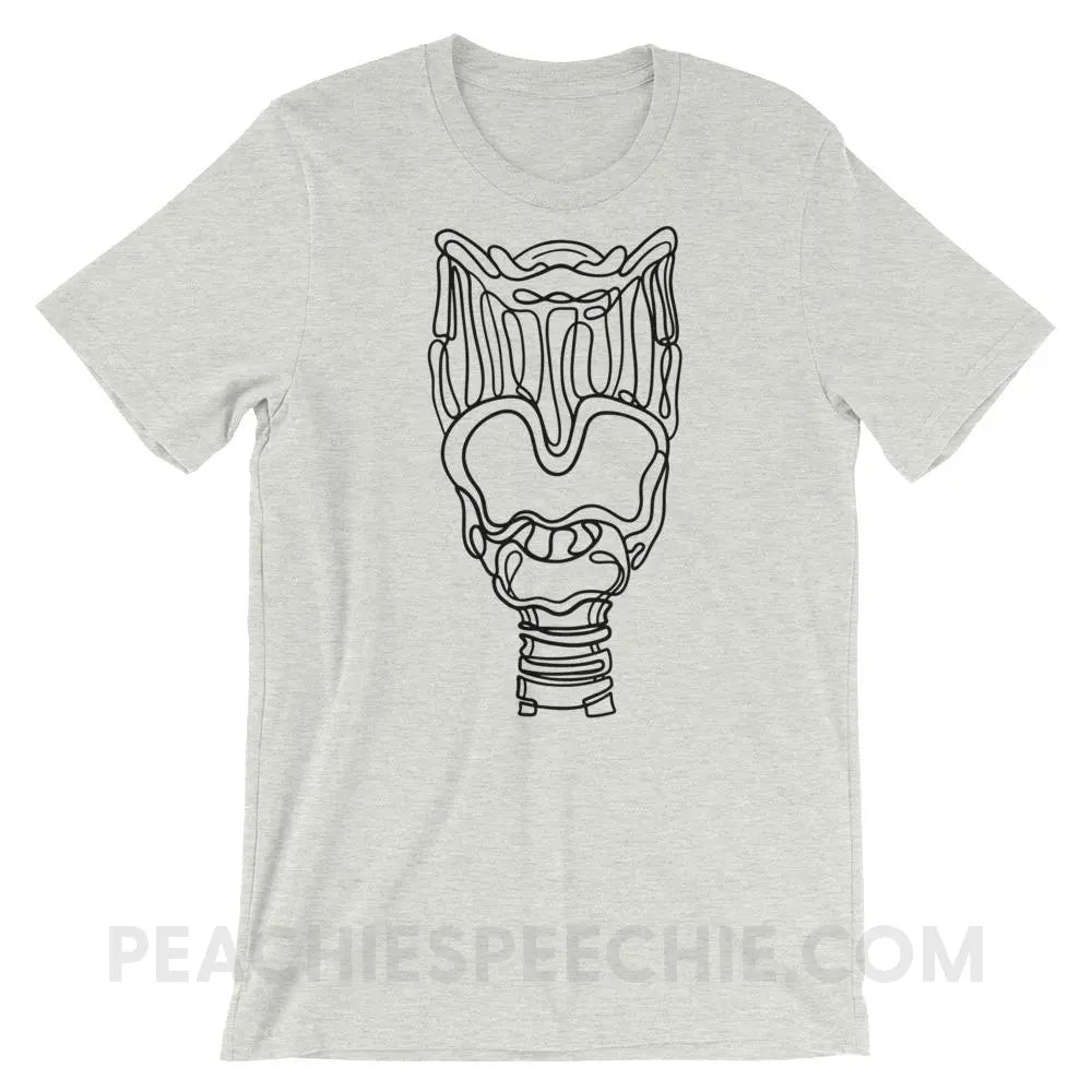 Larynx Premium Soft Tee - Ash / S - T-Shirts & Tops peachiespeechie.com