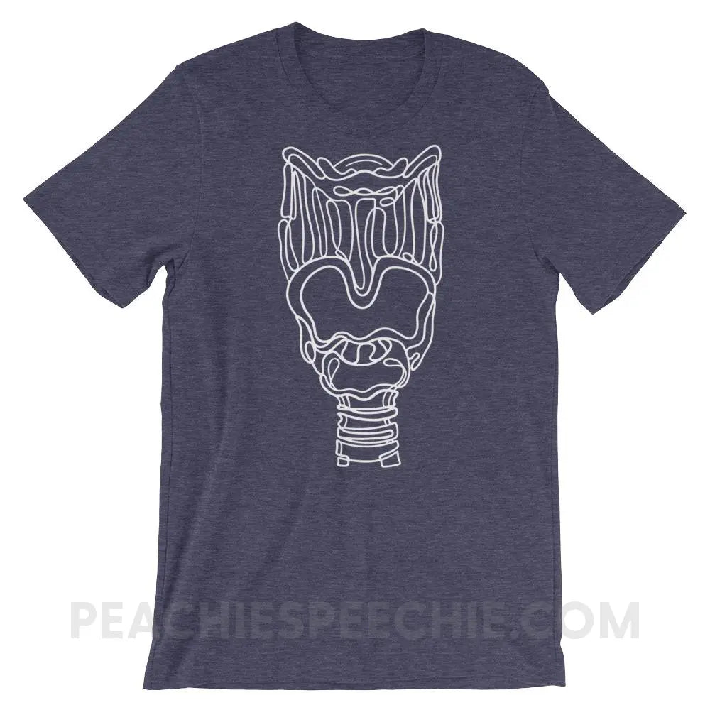 Larynx Premium Soft Tee - Heather Midnight Navy / XS T - Shirts & Tops peachiespeechie.com