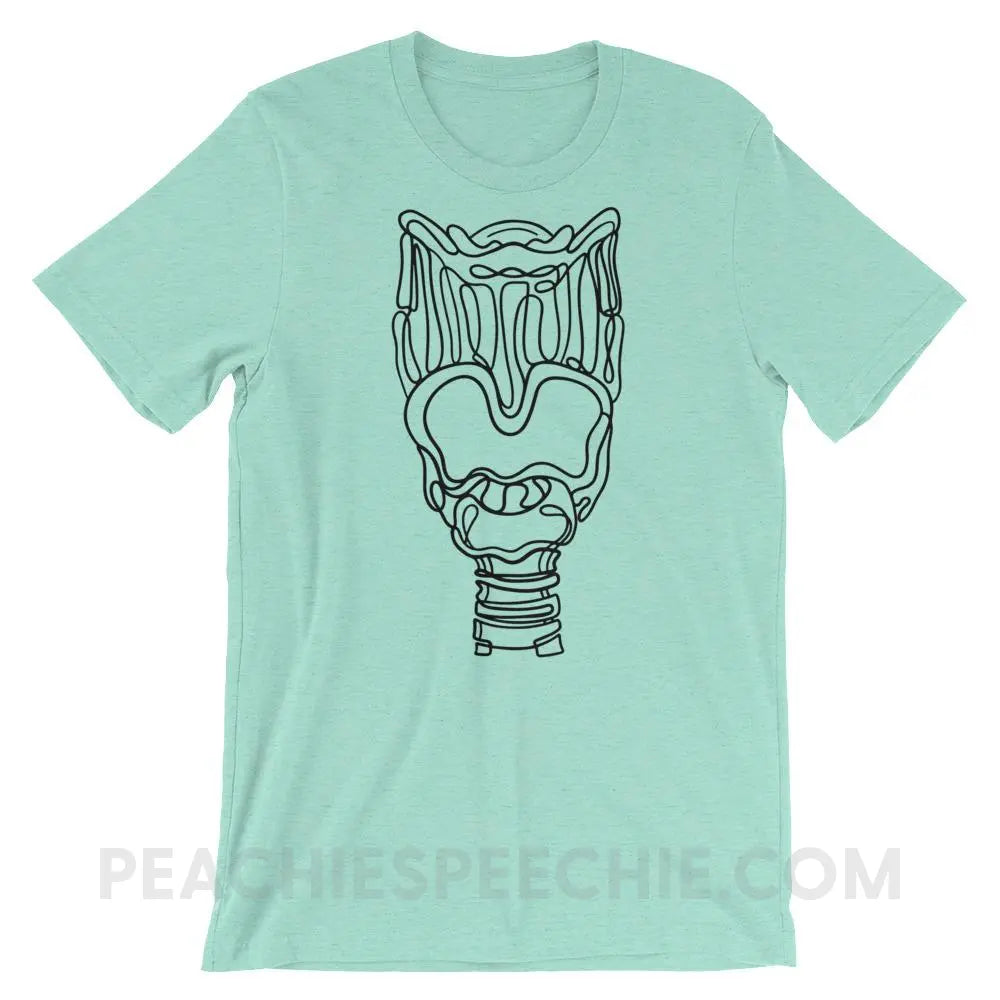 Larynx Premium Soft Tee - Heather Mint / S - T-Shirts & Tops peachiespeechie.com