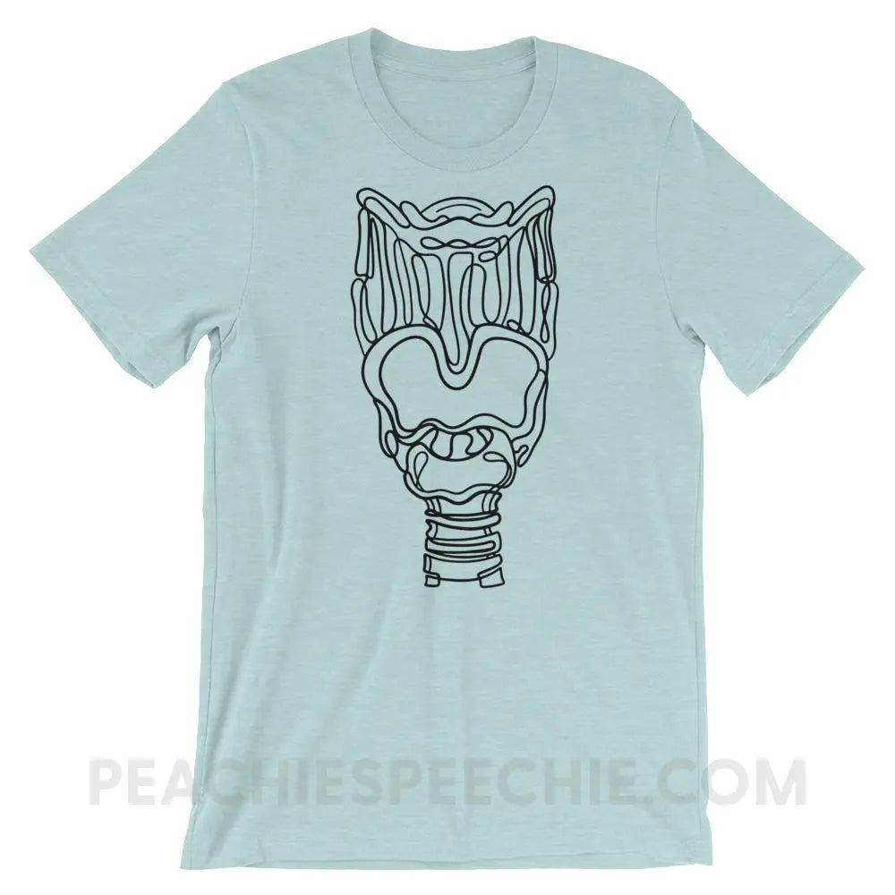 Larynx Premium Soft Tee - Heather Prism Ice Blue / XS - T-Shirts & Tops peachiespeechie.com