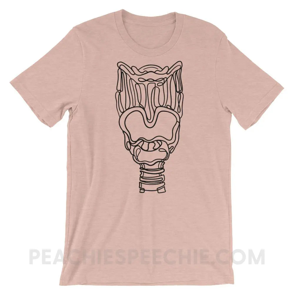 Larynx Premium Soft Tee - Heather Prism Peach / XS T - Shirts & Tops peachiespeechie.com