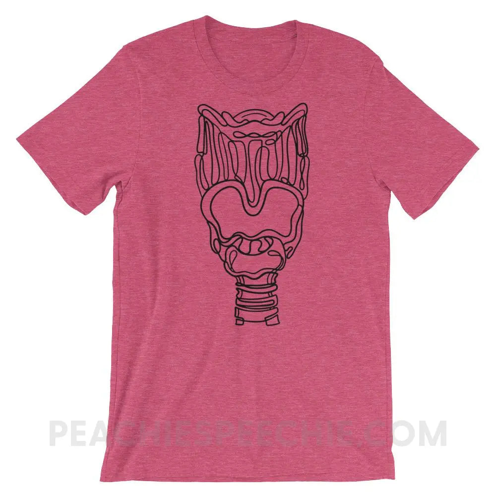 Larynx Premium Soft Tee - Heather Raspberry / S - T-Shirts & Tops peachiespeechie.com