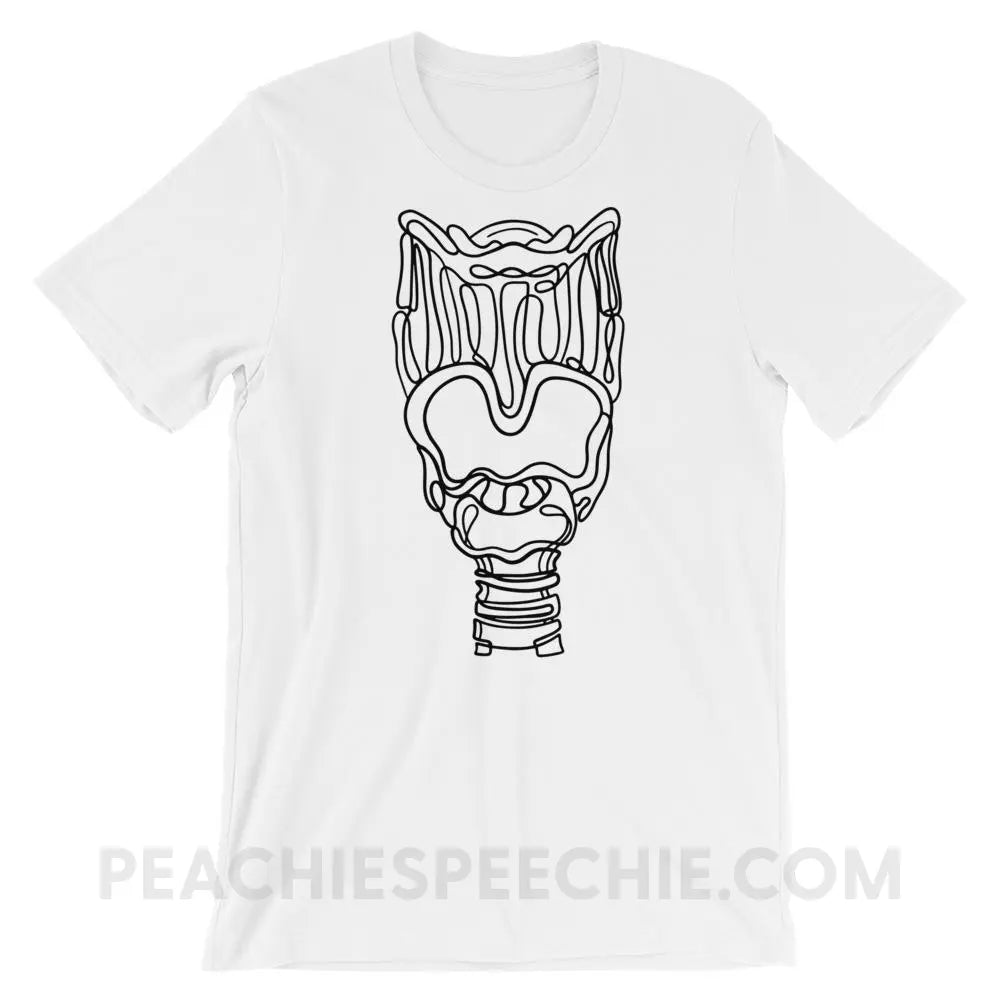 Larynx Premium Soft Tee - White / S T - Shirts & Tops peachiespeechie.com