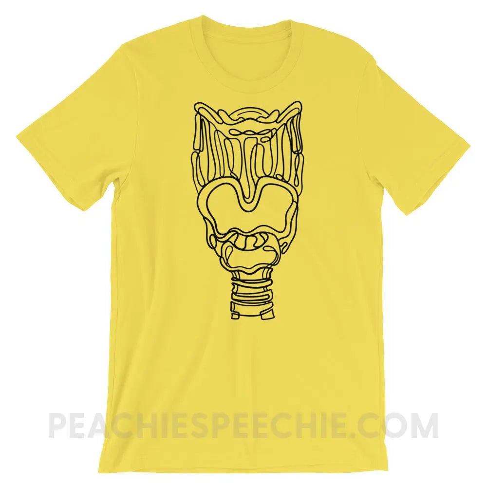 Larynx Premium Soft Tee - Yellow / S T - Shirts & Tops peachiespeechie.com