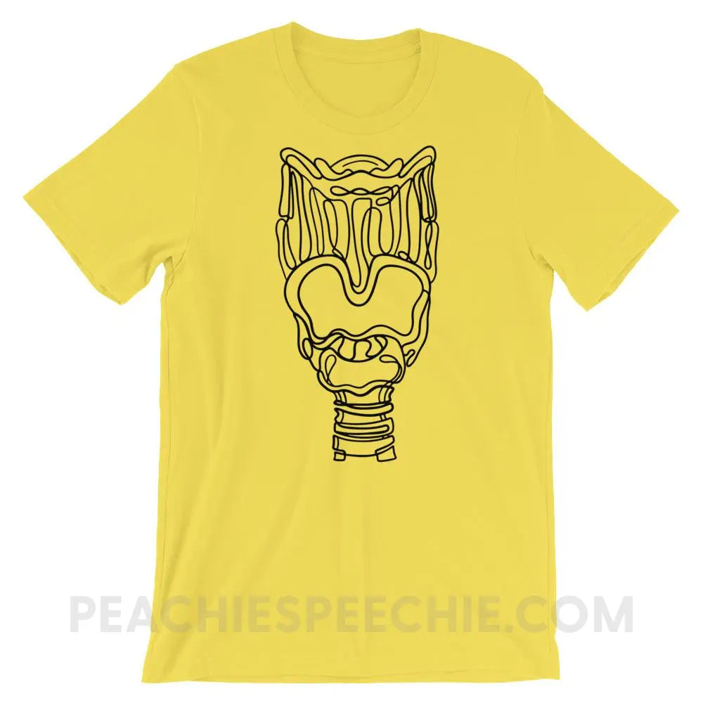 Larynx Premium Soft Tee - Yellow / S - T-Shirts & Tops peachiespeechie.com