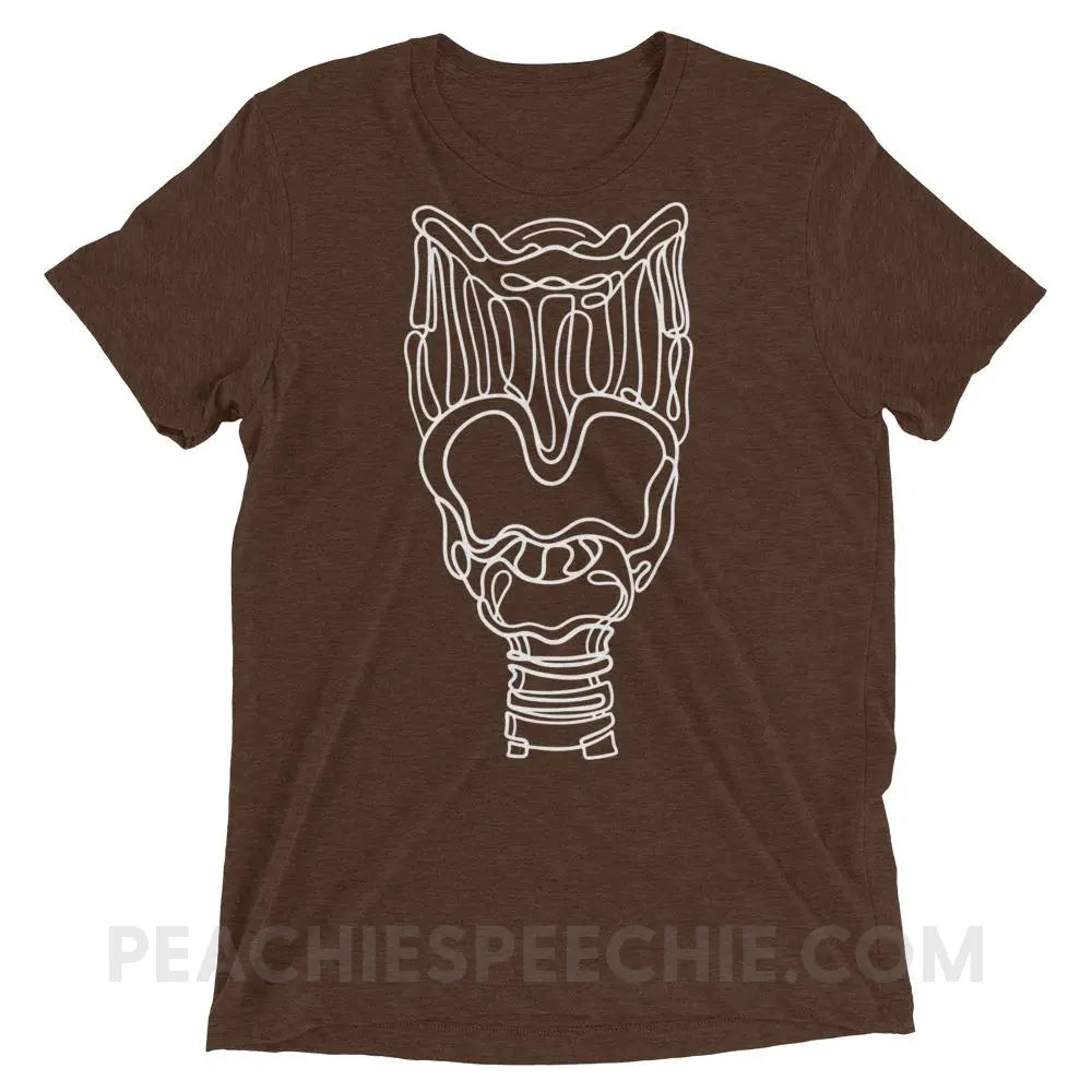 Larynx Tri-Blend Tee - Brown Triblend / XS - T-Shirts & Tops peachiespeechie.com
