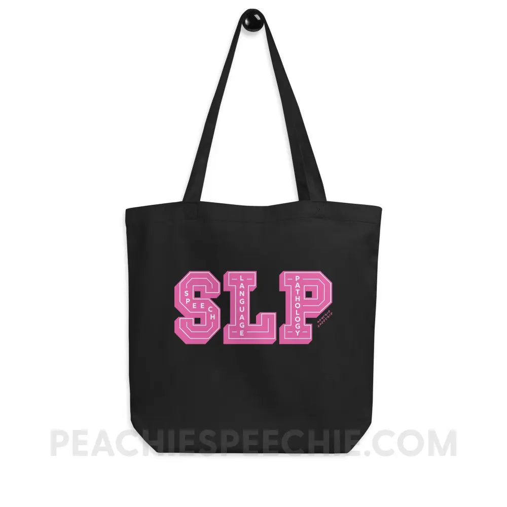 Letters - In - Letters SLP Organic Canvas Tote - Black peachiespeechie.com