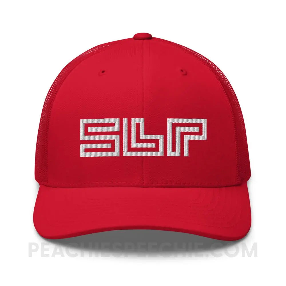 SLP Lines Trucker Hat - Red - Hats peachiespeechie.com