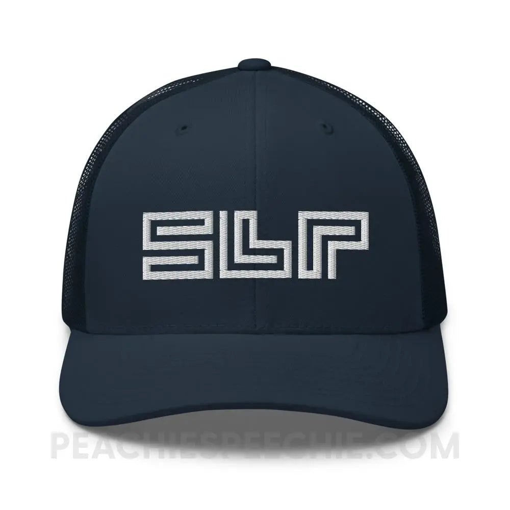 SLP Lines Trucker Hat - Navy - Hats peachiespeechie.com
