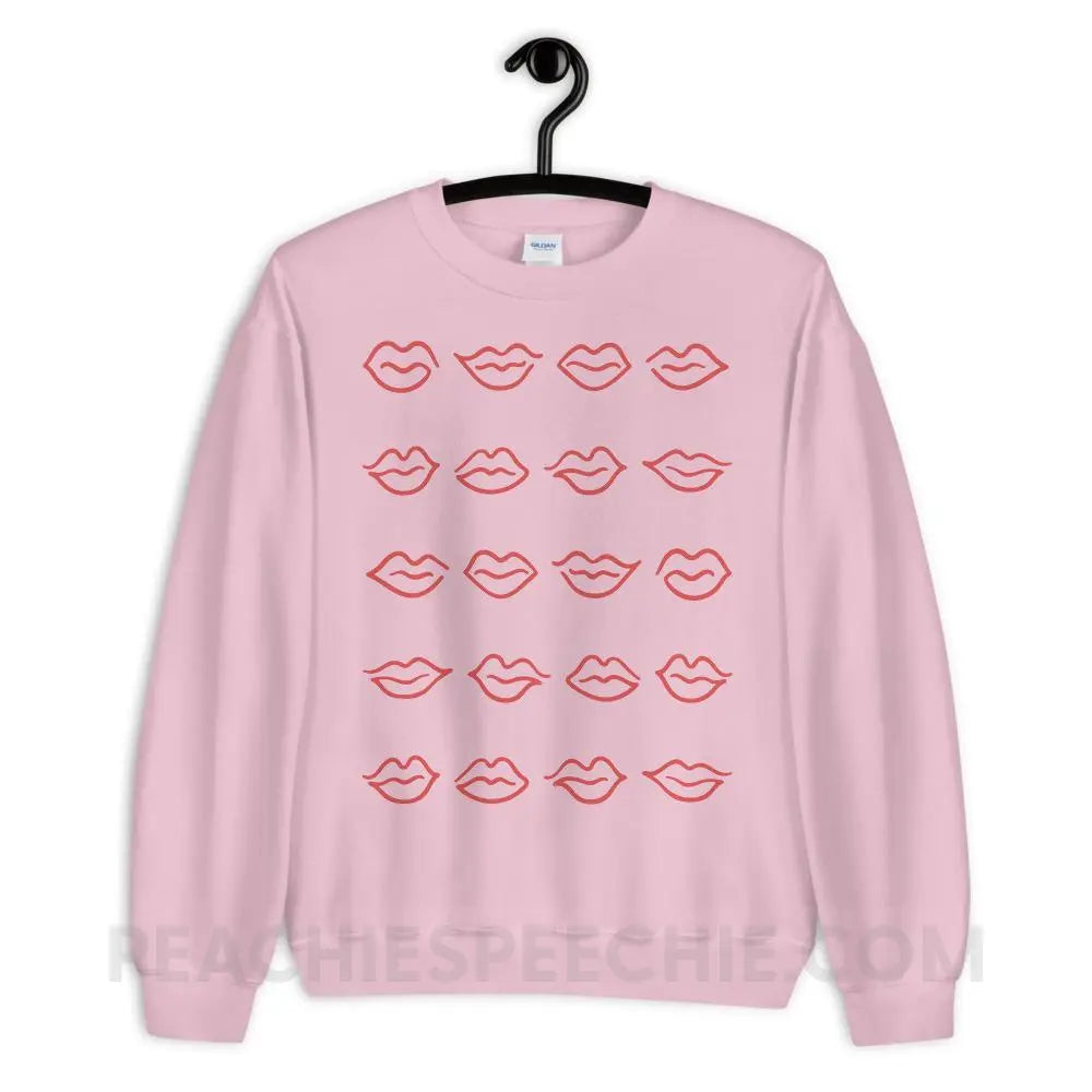 Lips Classic Sweatshirt - Light Pink / S Hoodies & Sweatshirts peachiespeechie.com