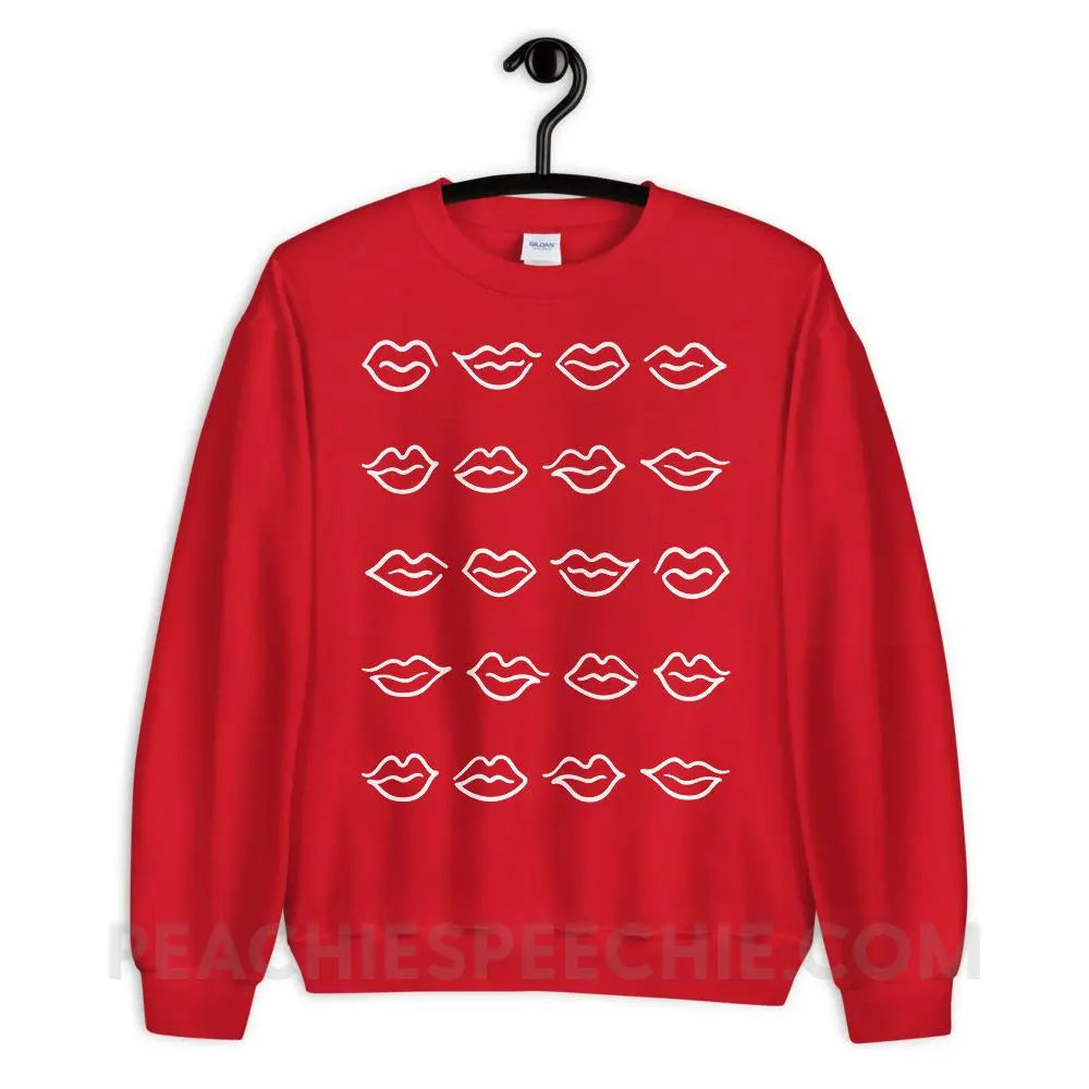 Lips Classic Sweatshirt - Red / S Hoodies & Sweatshirts peachiespeechie.com