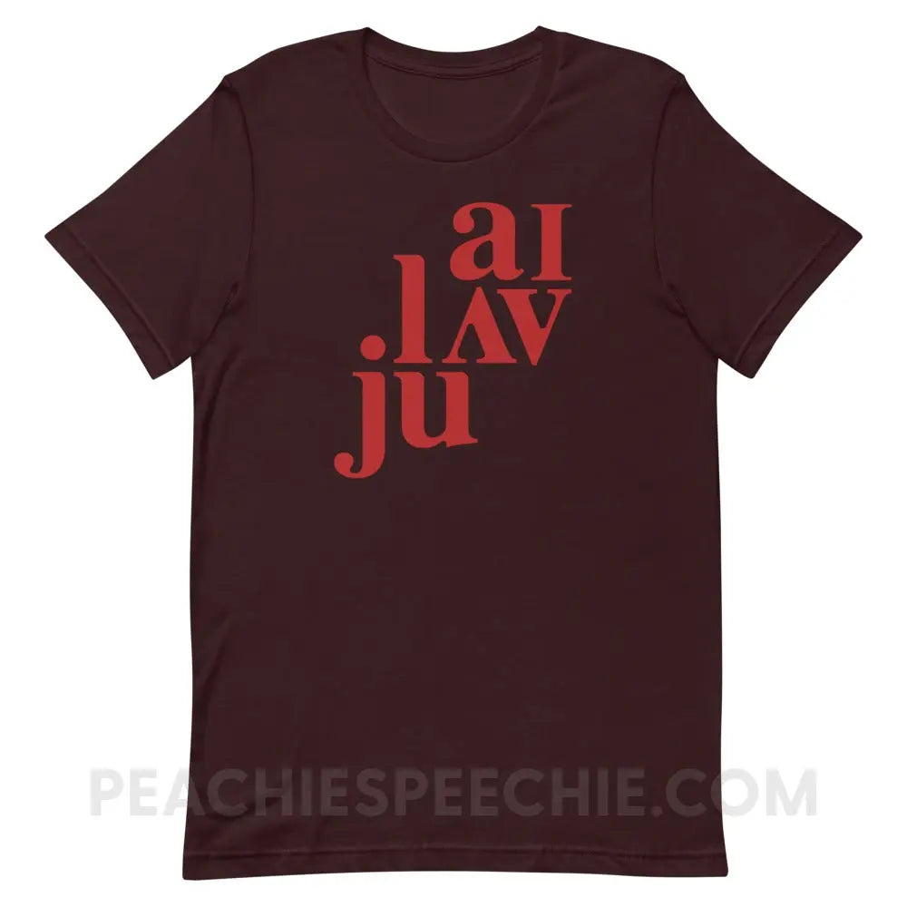 I Love You (in IPA) Premium Soft Tee - Oxblood Black / S - peachiespeechie.com