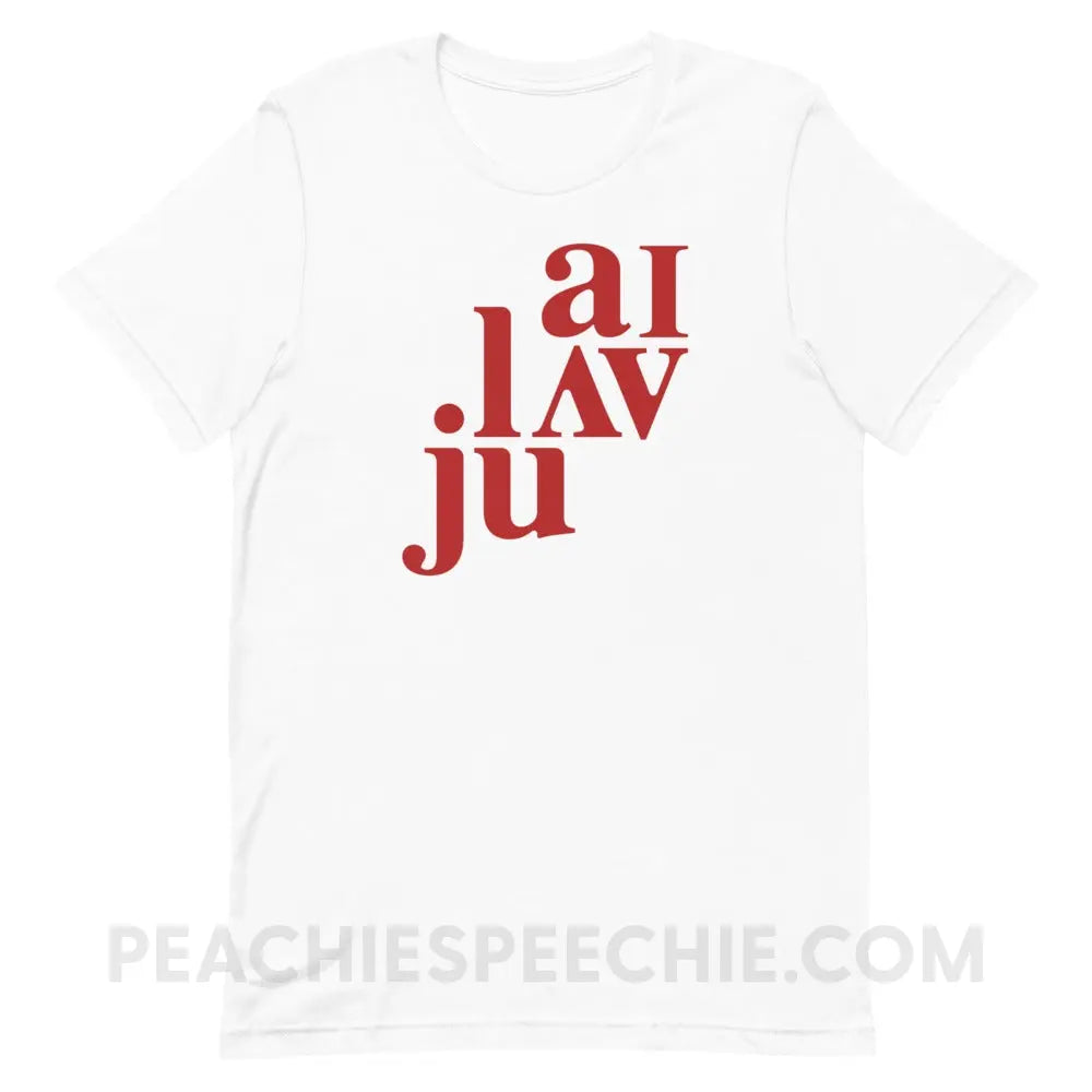 I Love You (in IPA) Premium Soft Tee - White / XS - peachiespeechie.com