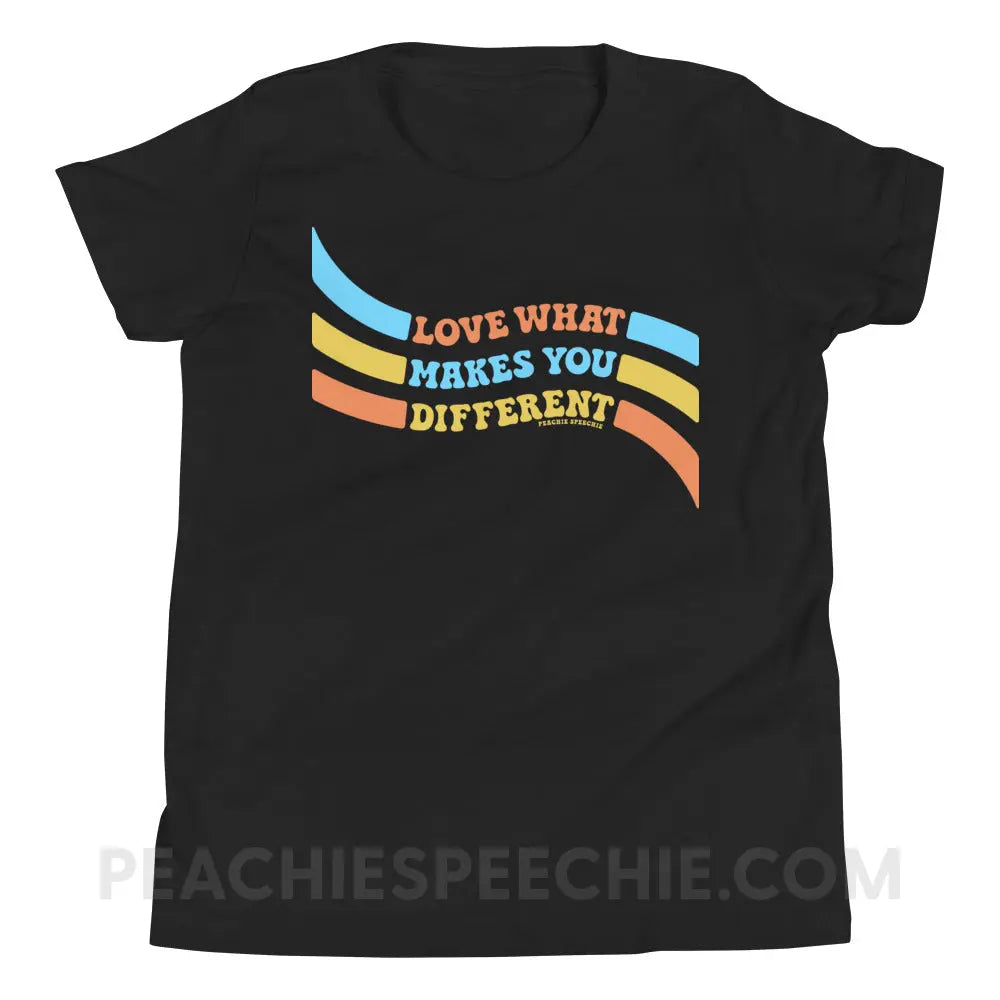 Love What Makes You Different™ Premium Youth Tee - Black / M - peachiespeechie.com