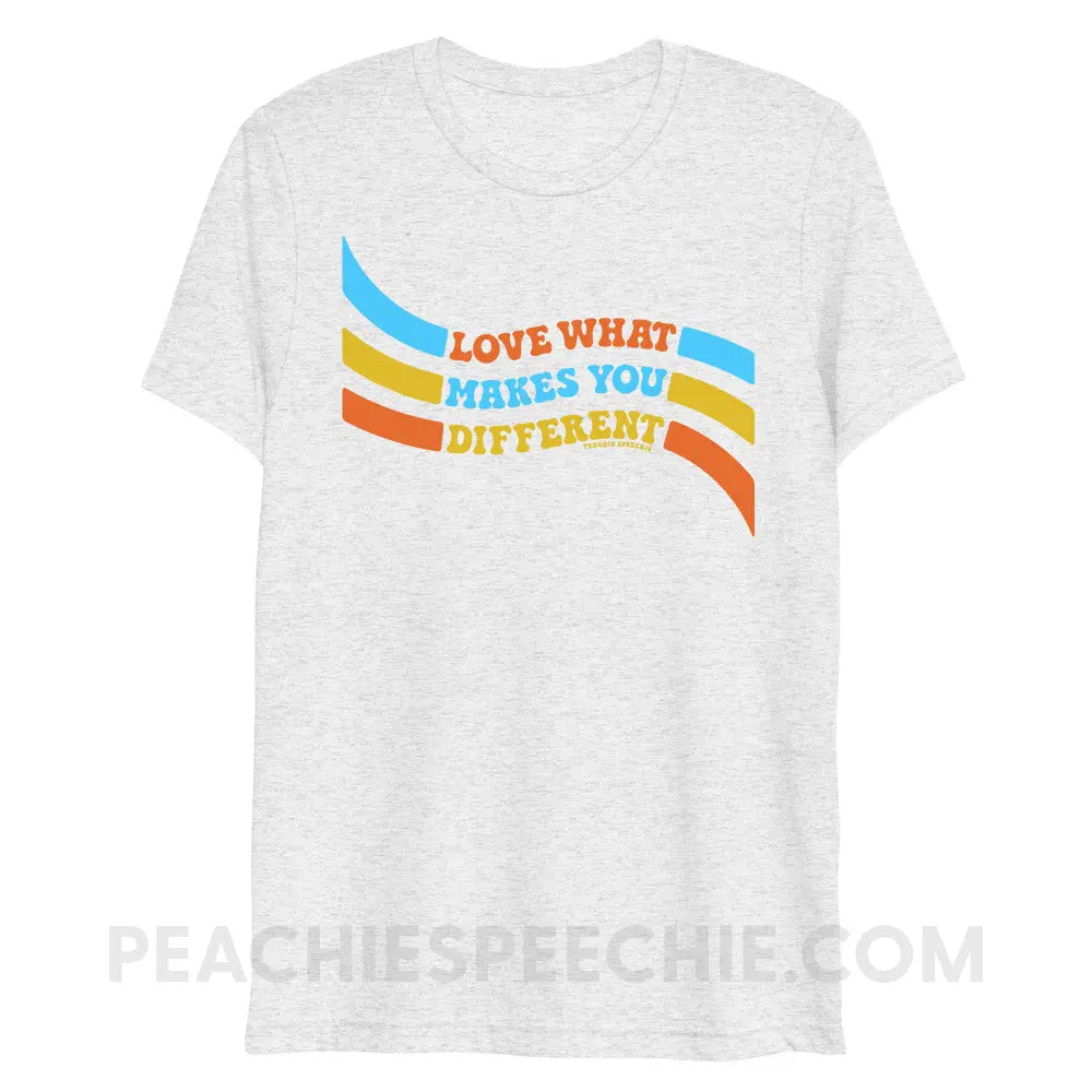 Love What Makes You Different™ Tri-Blend Tee - White Fleck Triblend / XS - peachiespeechie.com