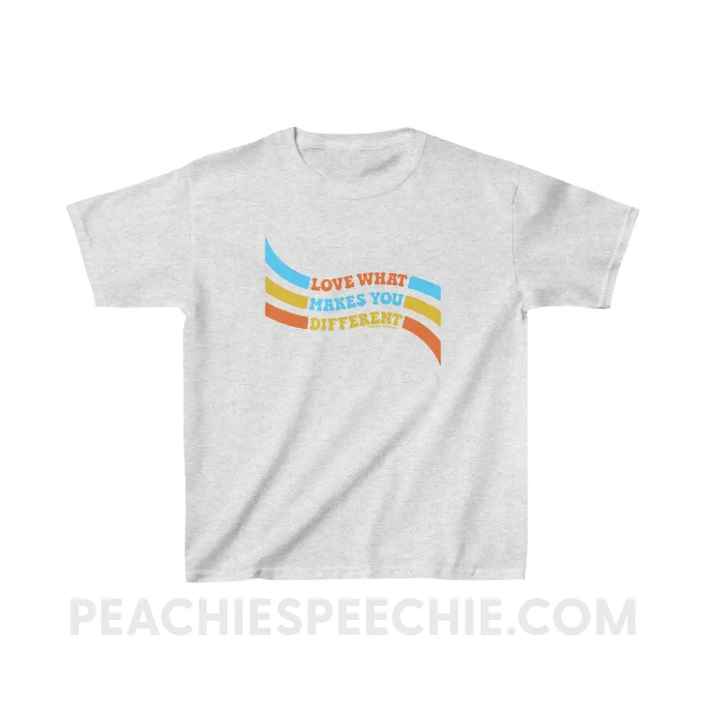 Love What Makes You Different™ Youth Tee - Ash / XS - Kids clothes peachiespeechie.com