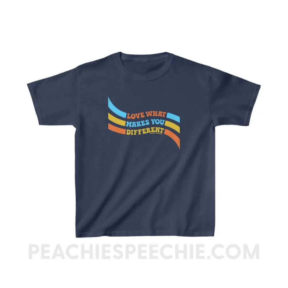 Love What Makes You Different™ Youth Tee - Navy / XS - Kids clothes peachiespeechie.com