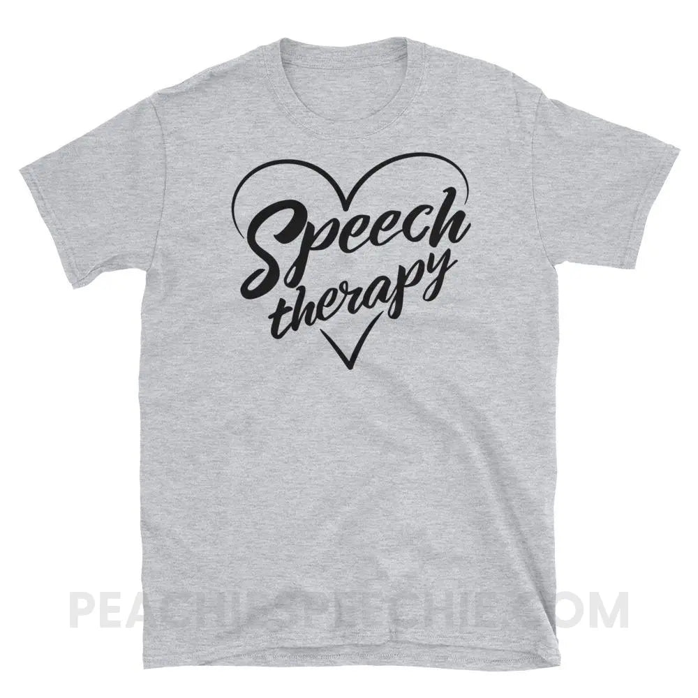 Love Speech Classic Tee - Sport Grey / S - T-Shirts & Tops peachiespeechie.com