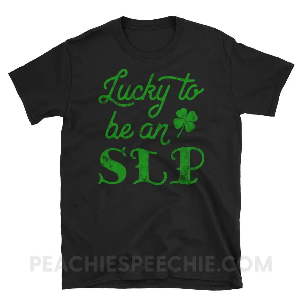 Lucky SLP Classic Tee - Black / S - T-Shirts & Tops peachiespeechie.com