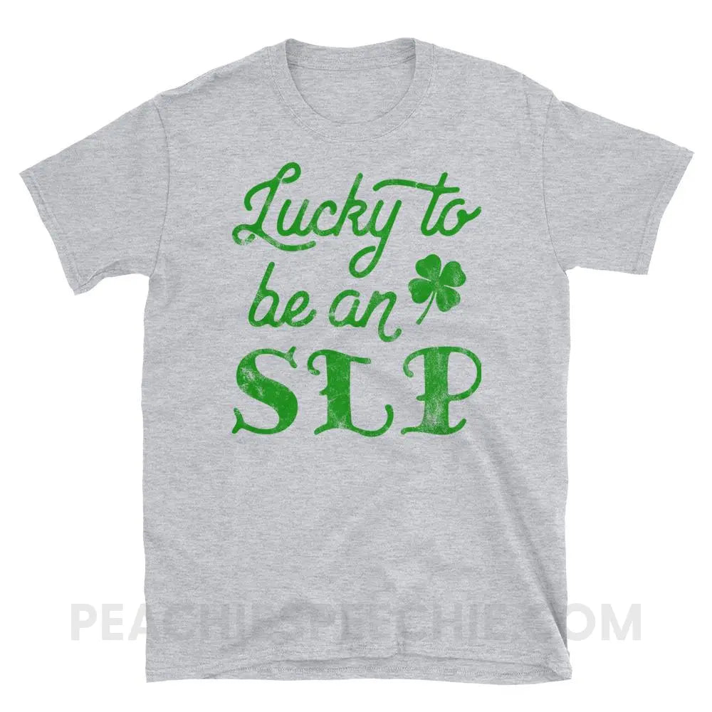 Lucky SLP Classic Tee - Sport Grey / S - T-Shirts & Tops peachiespeechie.com
